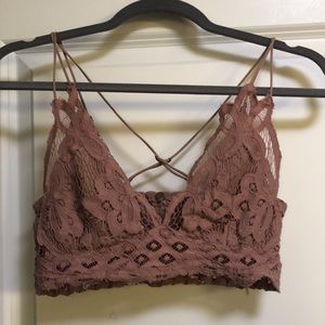 Free people rose colored bralette size small